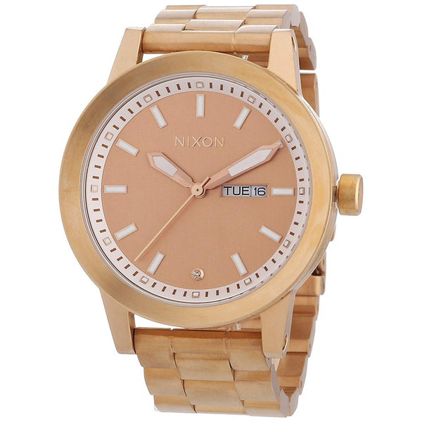 Nixon Men's A263-897 Crystal Rose-Tone Stainless Steel Watch