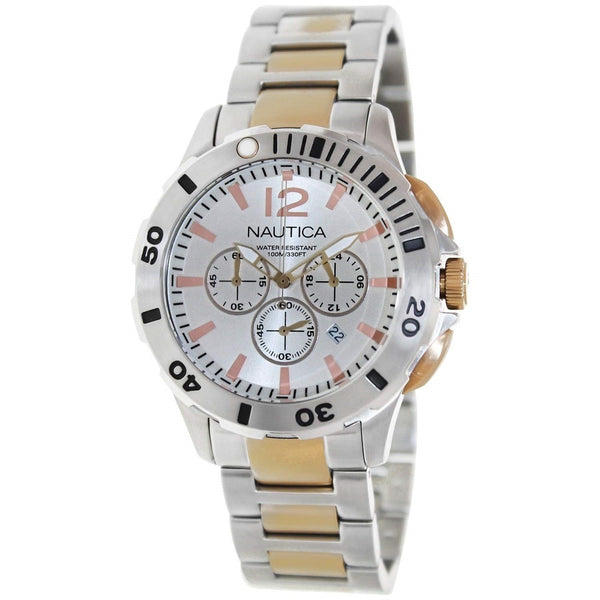 Nautica Men's A27525G Nautica Chronograph Two-Tone Stainless Steel Watch