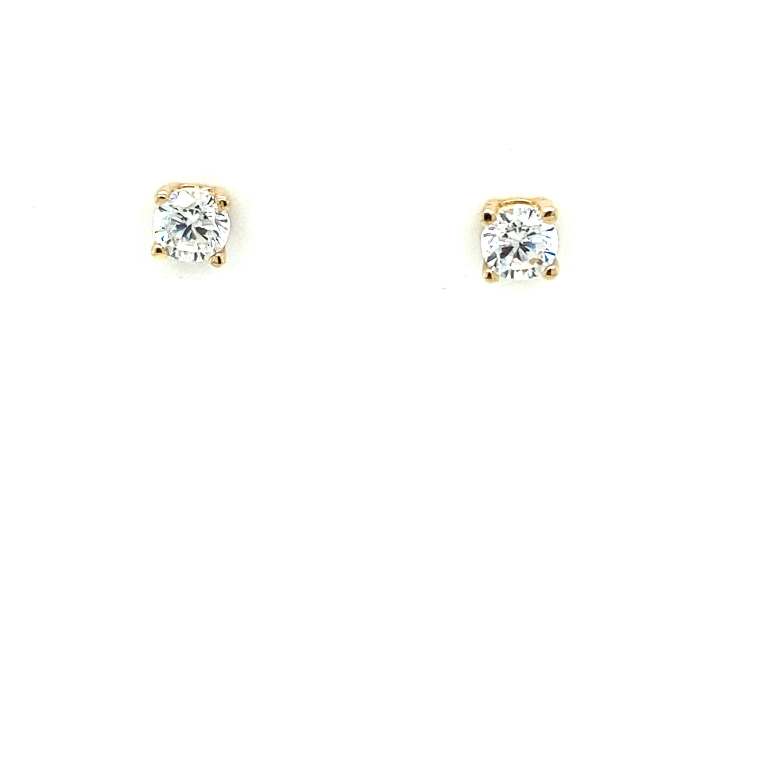 14k EARRINGS STUD 4MM