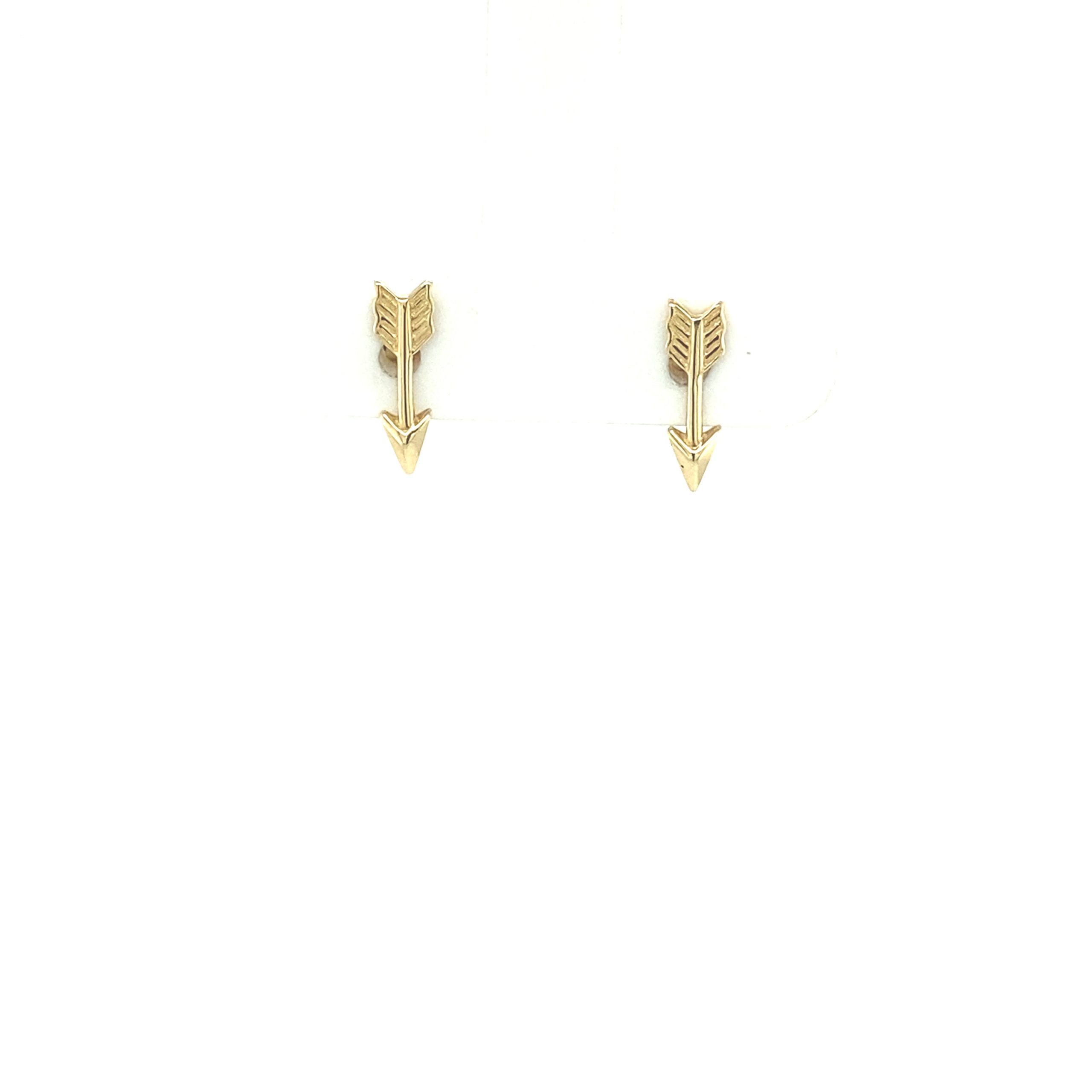 14K Arrow Stud Earring
