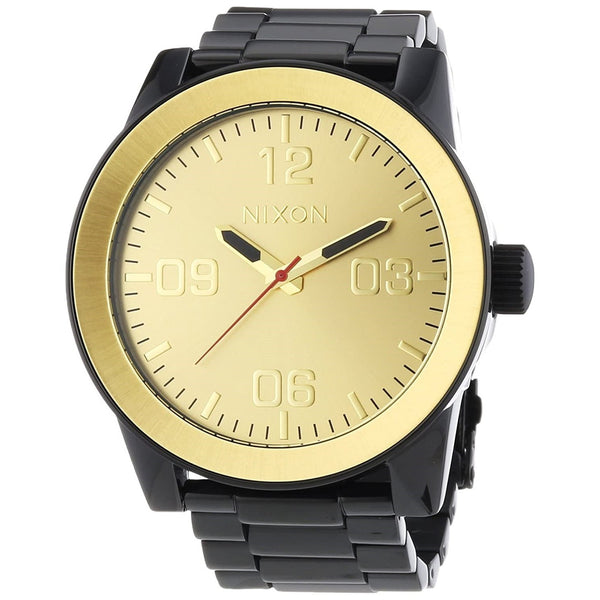 Nixon Men's A346-010 Corporal SS Black Stainless Steel Watch