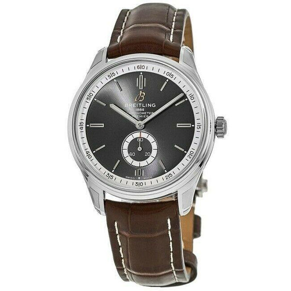 Breitling Men's A3734035-BG98-1021P Premier  Brown Leather Watch