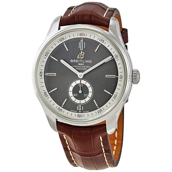 Breitling Men's A37340351B1P2 Premier Brown Leather Watch