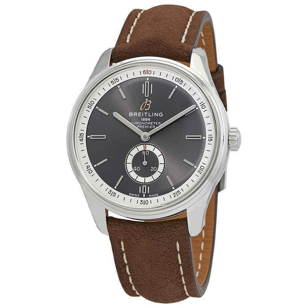 Breitling Men's A37340351B1X2 Premier Brown Leather Watch