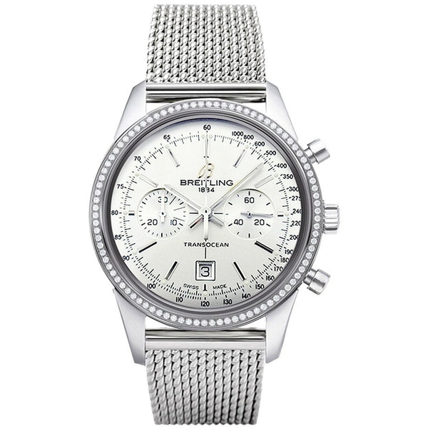Breitling Women's A4131053-G757-171A Transocean Chronograph Stainless Steel Watch