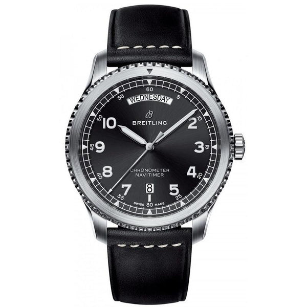 Breitling Men's A4533010-BG86-493X Navitimer 8 Black Leather Watch