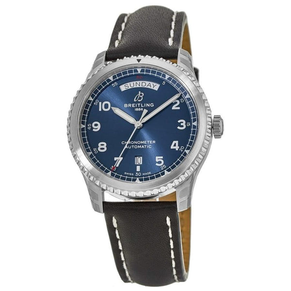 Breitling Men's A4533010-CA10-493X Navitimer 8 Black Leather Watch