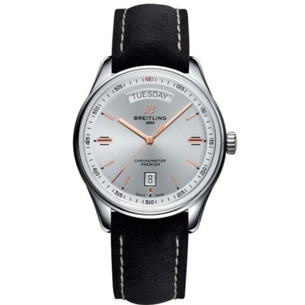 Breitling Men's A4534021-G846-507X Premier  Black Leather Watch