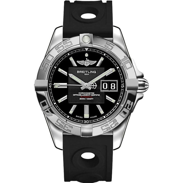 Breitling Men's A49350L2-BA07-225S Galactic 41 Black Rubber Watch