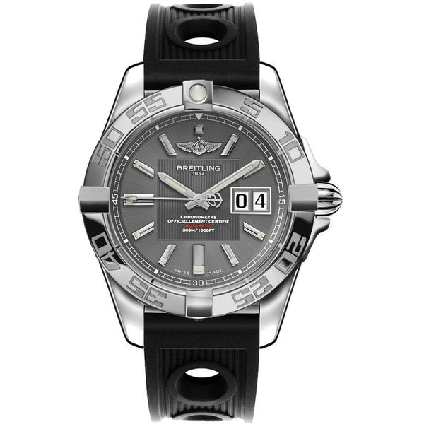 Breitling Men's A49350L2-F549-202S Galactic 41 Black Rubber Watch