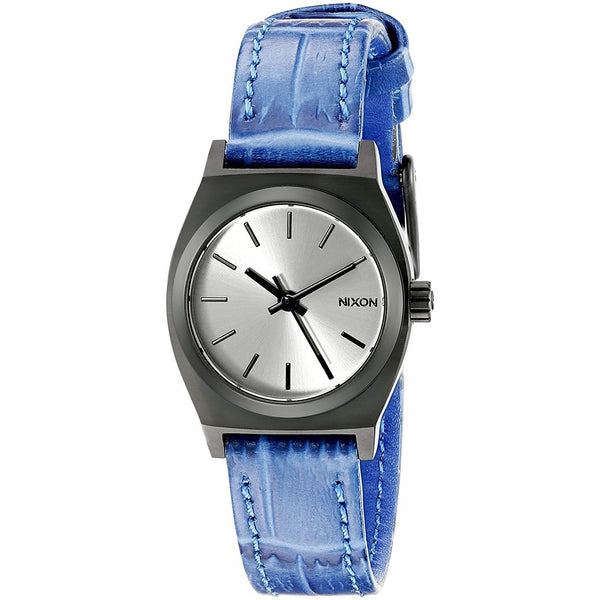 Nixon Women's A509-2131 Small Time Teller Blue Leather Watch