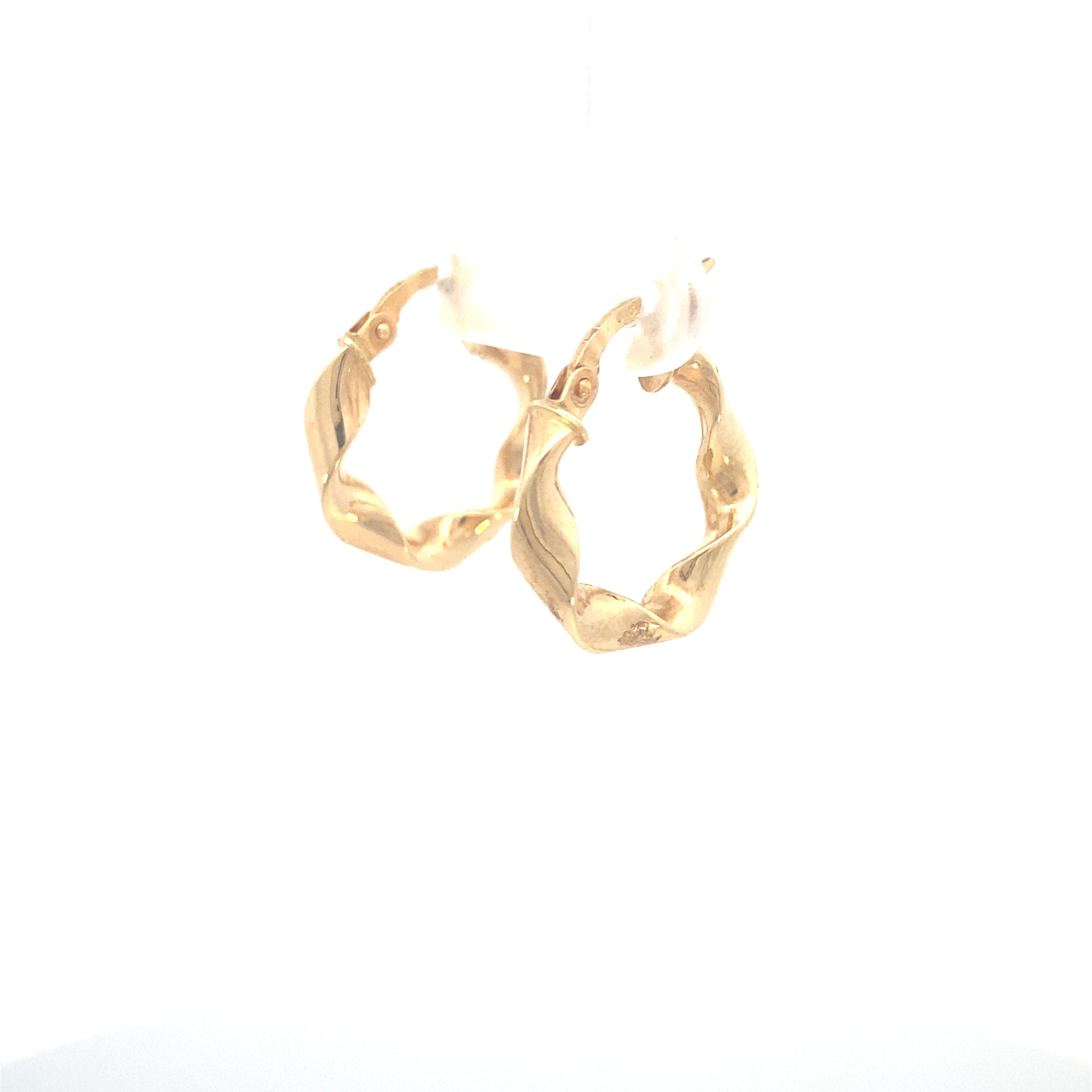 14K Gold Twist Earring Hoop