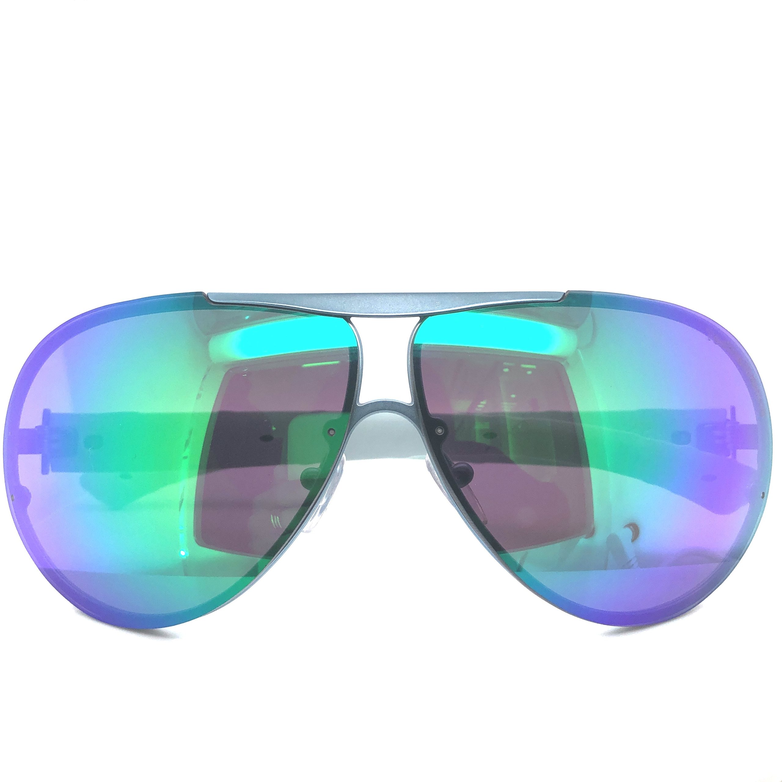 TechnoMarine Pilot Daytona Sunglasses (Silver/Blue/Green)