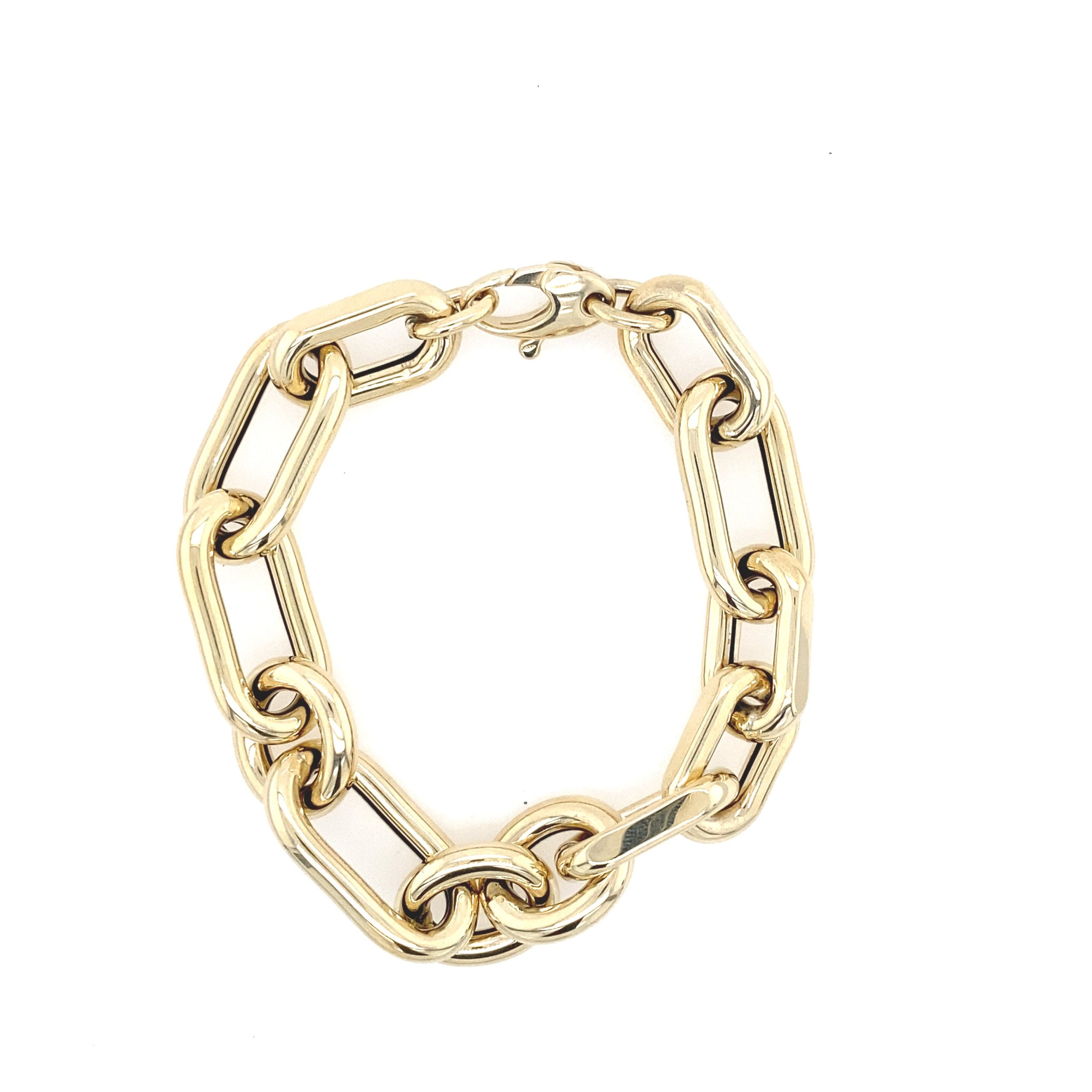14K Gold Chunky Long Links Bracelet