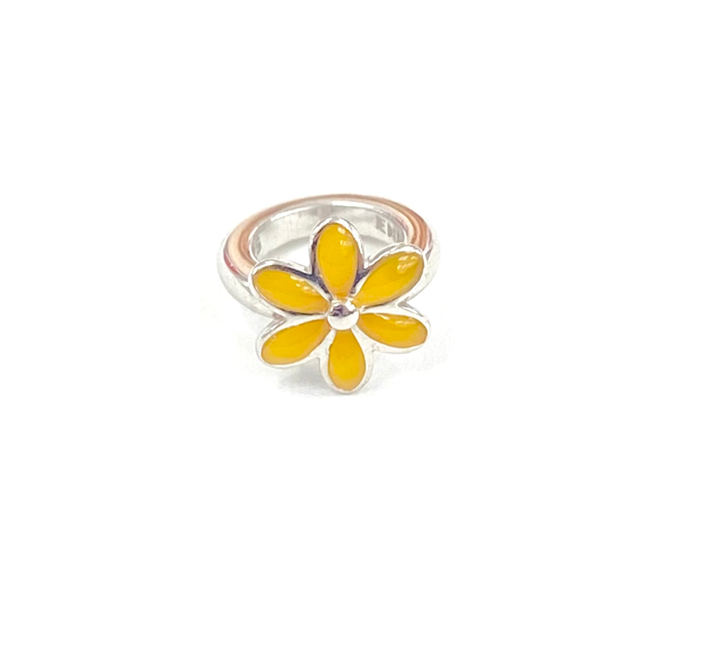 Yellow Flower Charm (Silver/Yellow)