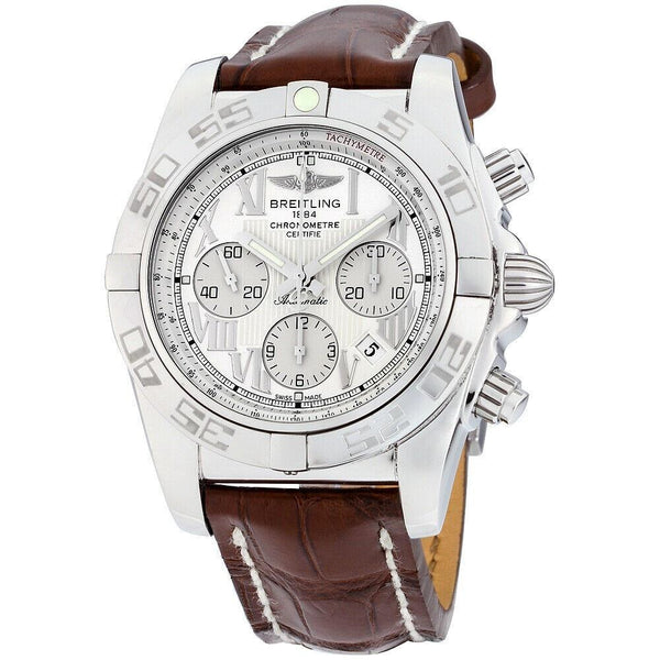 Breitling Men's AB011012-A690-739P Chronomat 44 Chronograph Black Leather Watch