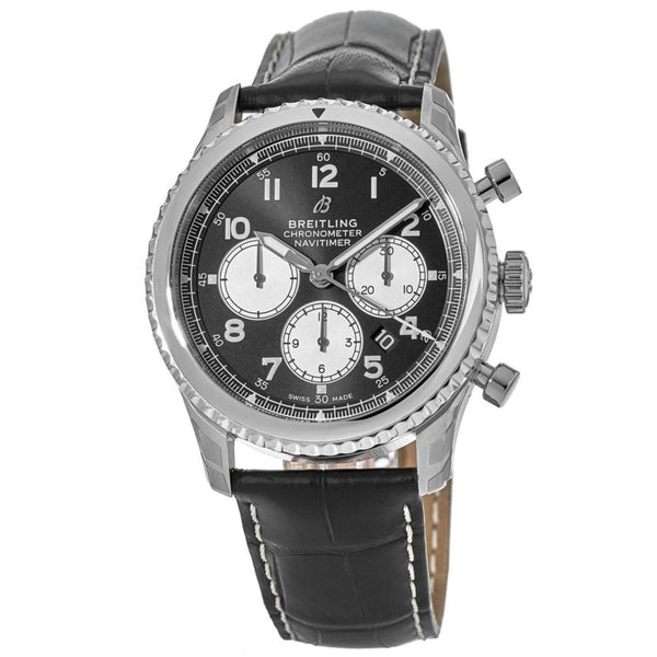 Breitling Men's AB011713-BG65-1010P Navitimer 8 Chronograph Black Leather Watch