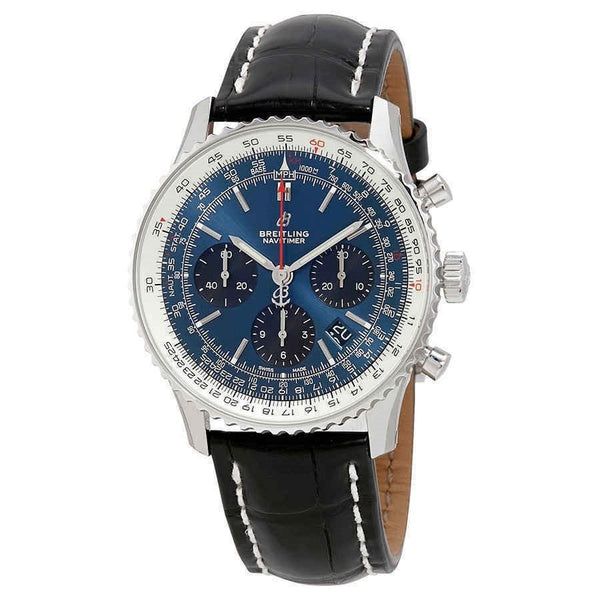 Breitling Men's AB0121211C1P1 Navitimer 1 Chronograph Black Leather Watch