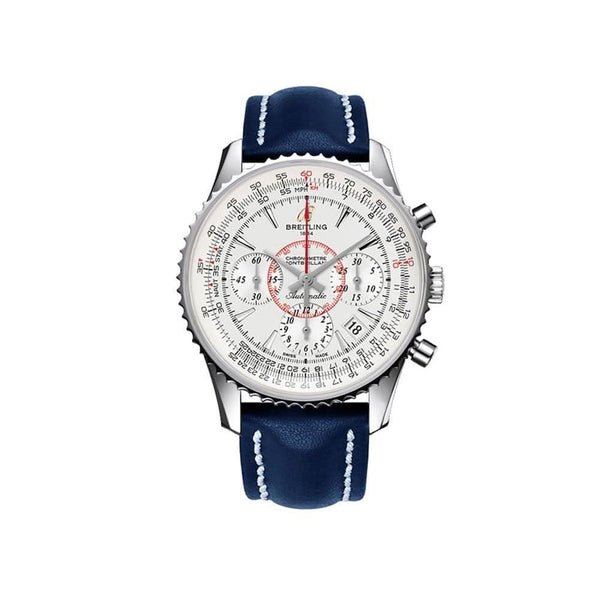 Breitling Men's AB013012-G709-115X Montbrillant 01 Chronograph Blue Leather Watch
