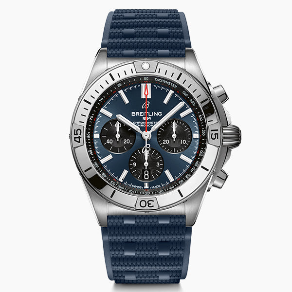 Breitling Chronomat B01 Chronograph 42 Stainless Steel on Rubber - AB0134101C1S1