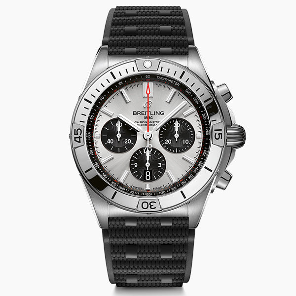 Breitling Chronomat B01 Chronograph 42 Stainless Steel on Rubber - AB0134101G1S2