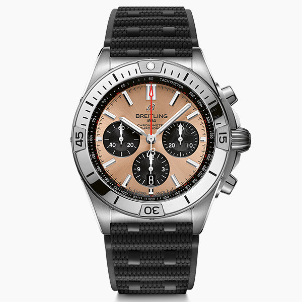 Breitling Chronomat B01 Chronograph 42 Stainless Steel on Rubber - AB0134101K1S1