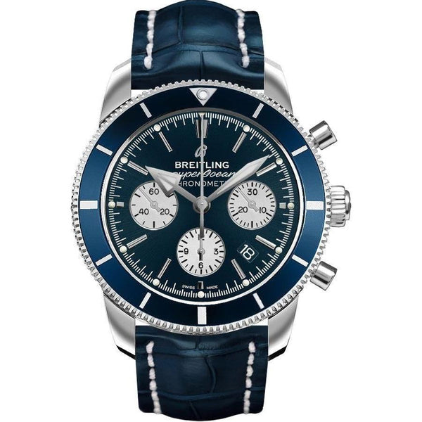 Breitling Men's AB016216-CA07-731P Superocean Heritage II Chronograph Blue Leather Watch