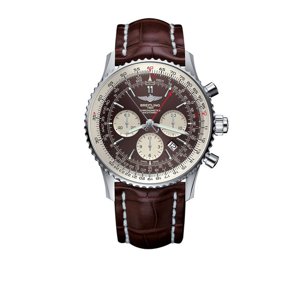 Breitling Men's AB0310211Q1P2 Navitimer 01 B03 Chronograph Brown Leather Watch