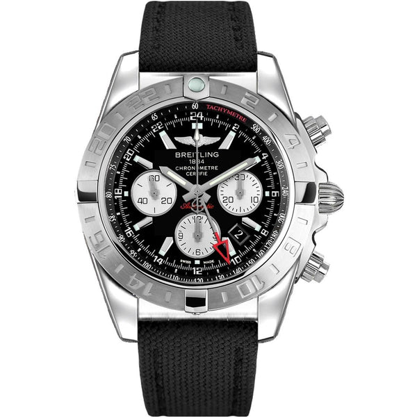 Breitling Men's AB042011-BB56-101W Chronomat 44 GMT Chronograph Black Canvas Watch