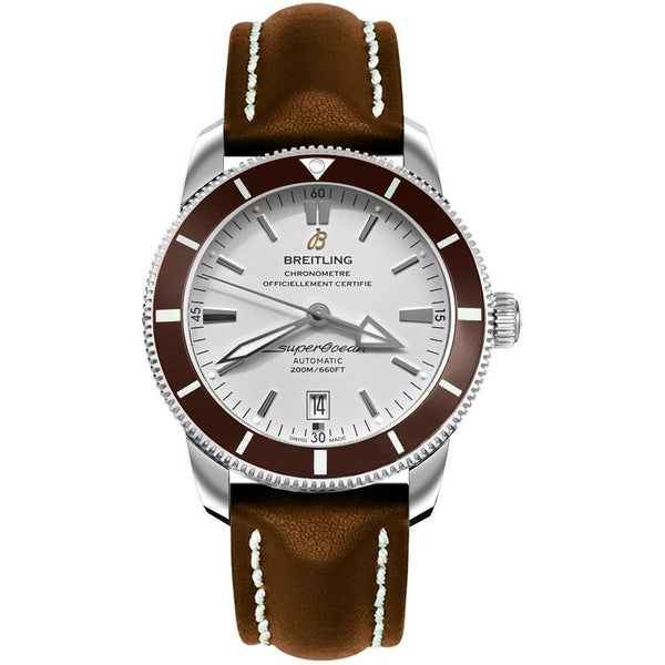 Breitling Men's AB201033-G827-437X Superocean Heritage II Brown Leather Watch