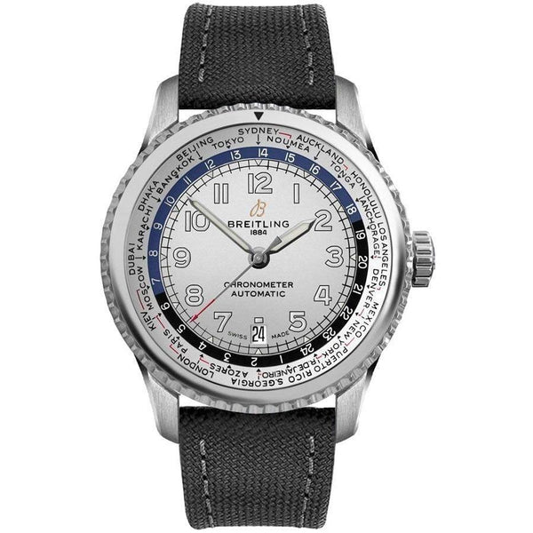 Breitling Men's AB3521U0-G838-109W Aviator 8 Unitime Grey Canvas Watch