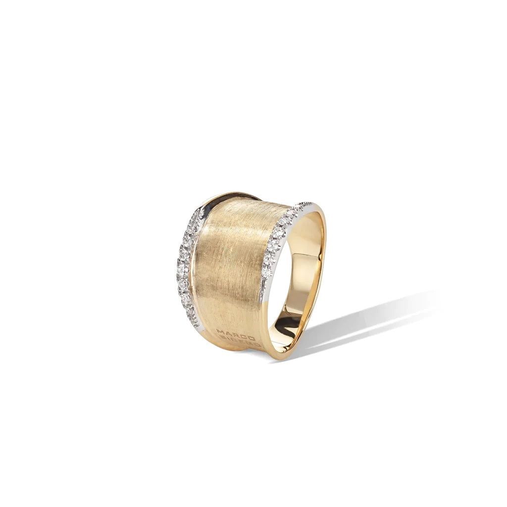 LUNARIA COLLECTION 18KY AND DIAMOND WIDE BAND
