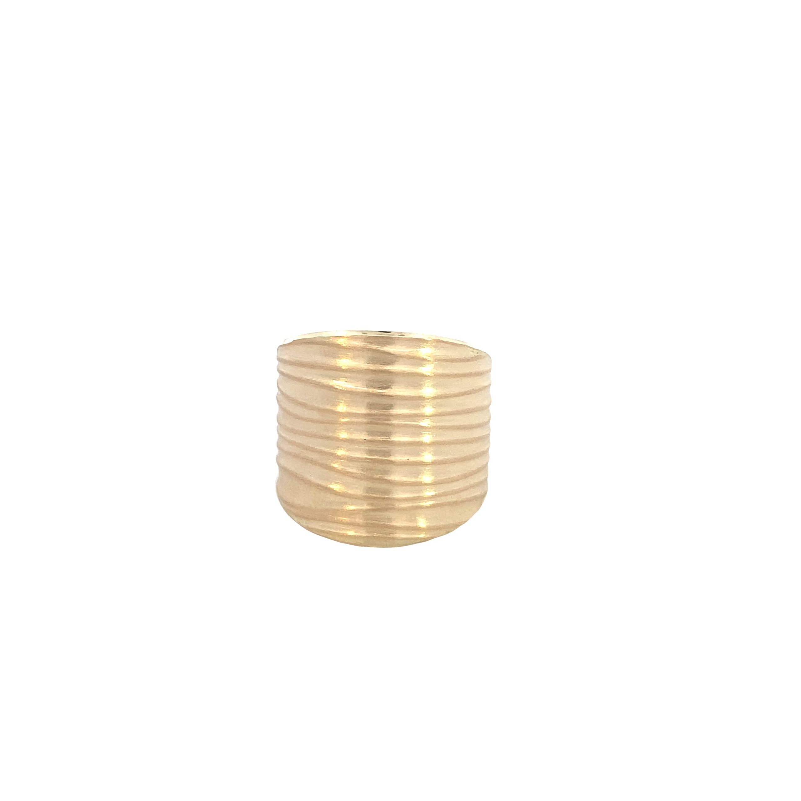 14K Gold Matte Line Ring