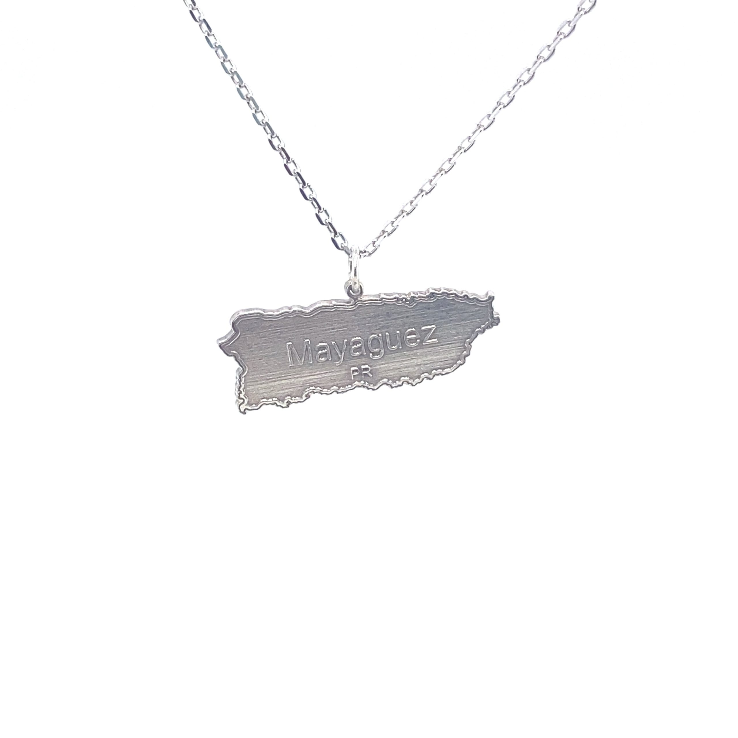 Puerto Rico Custom Pendant in Sterling Silver