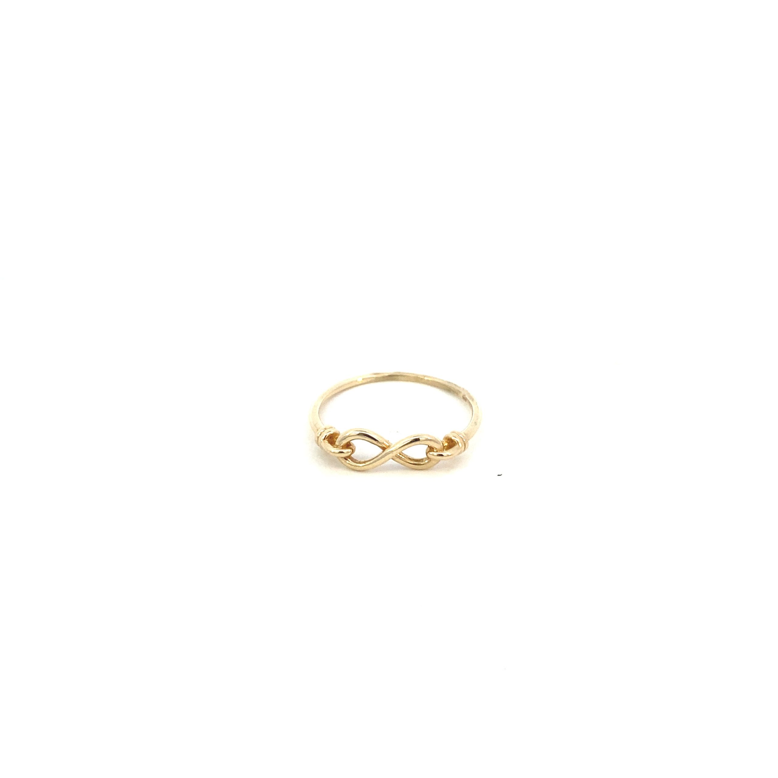 14K Gold Infinity Ring