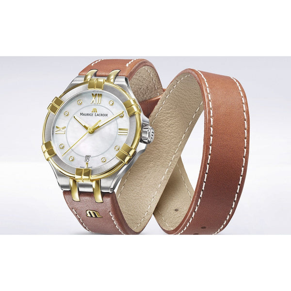 Maurice Lacroix Women's AI1006-PVY11-171 Aikon Brown Leather Watch