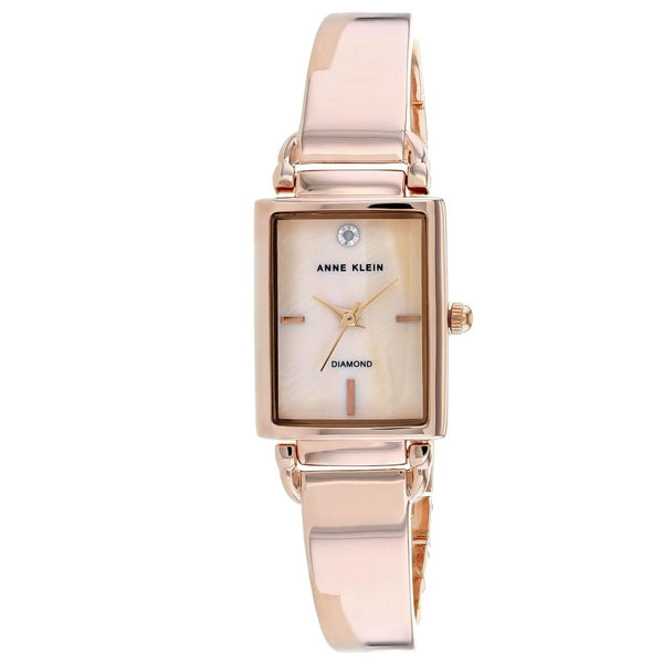 Anne Klein Women's AK-2494BMRG Classic Diamond Rose-Tone Stainless Steel Watch