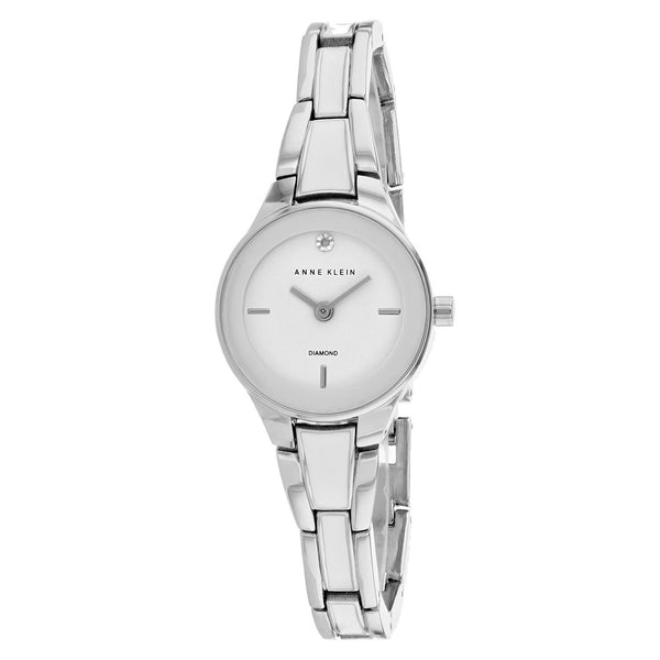 Anne Klein Women's AK-2557WTSV Classic Diamond Stainless Steel Watch