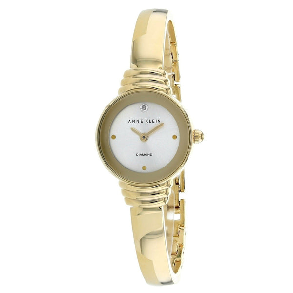Anne Klein Women's AK-2558CHGB Classic Diamond Gold-Tone Stainless Steel Watch