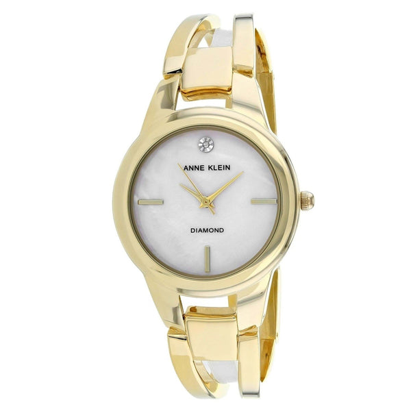 Anne Klein Women's AK-2710BMGB Classic Diamond Gold-Tone Stainless Steel Watch