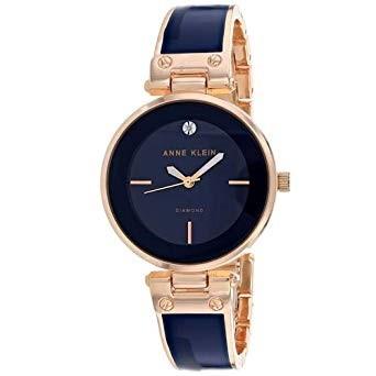 Anne Klein Women's AK-2898NVRG Classic Crystal Two-Tone Stainless Steel Watch