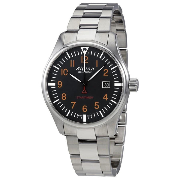Alpina Men's AL-240N4S6B Startimer Pilot Stainless Steel Watch