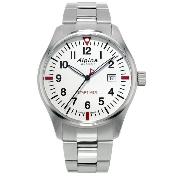 Alpina Men's AL-240S4S6B Startimer Pilot Stainless Steel Watch