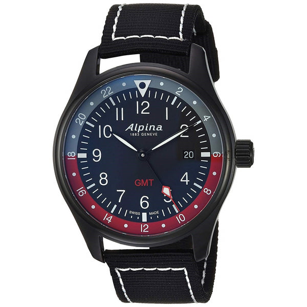 Alpina Men's AL-247BR4FBS6 Startimer Pilot Grey Nylon Watch