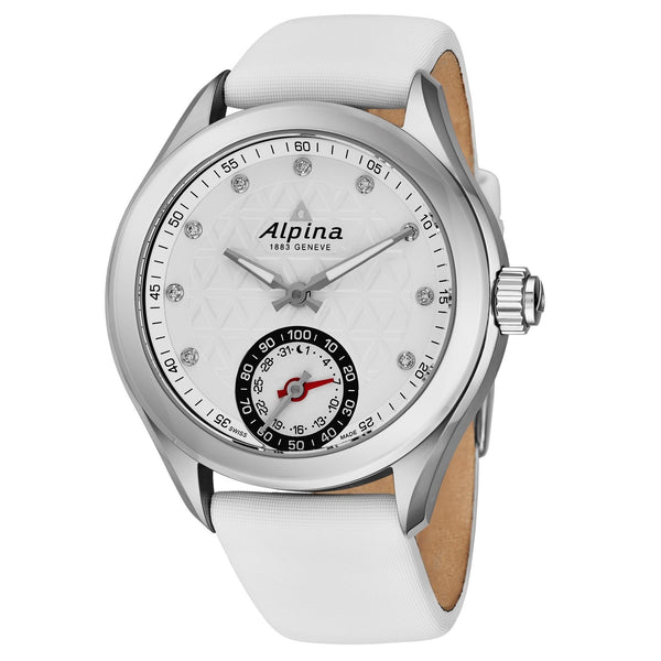 Alpina Women's AL-285STD3C6 Alpiner White Leather Watch