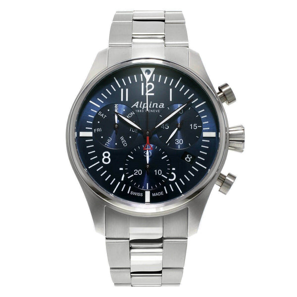 Alpina Men's AL-371NN4S6B Startimer Pilot Chronograph Stainless Steel Watch
