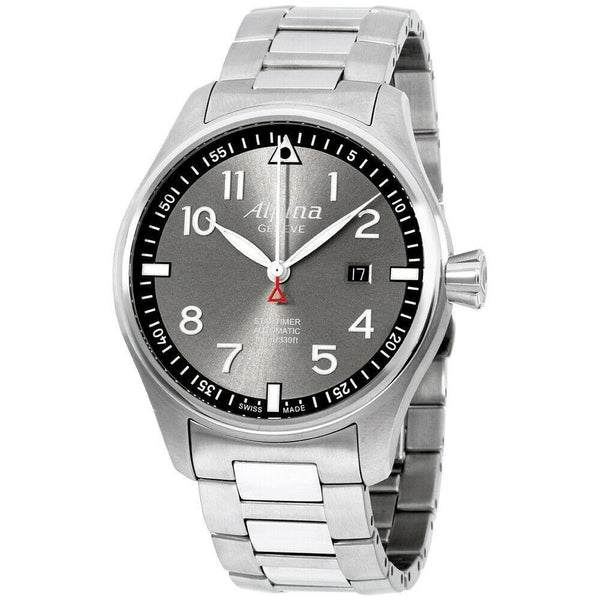 Alpina Men's AL-525GB4S6B Startimer Pilot Stainless Steel Watch