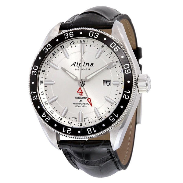 Alpina Men's AL-550S5AQ6 Alpiner 4 Black Leather Watch