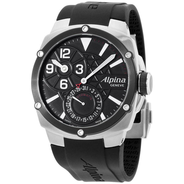 Alpina Men's AL-950LBB4AE6 Adventure Black Silicone Watch