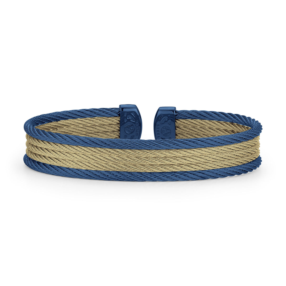 ALOR BLUE/YELLOW STERLING SILVER CABLE CUFF